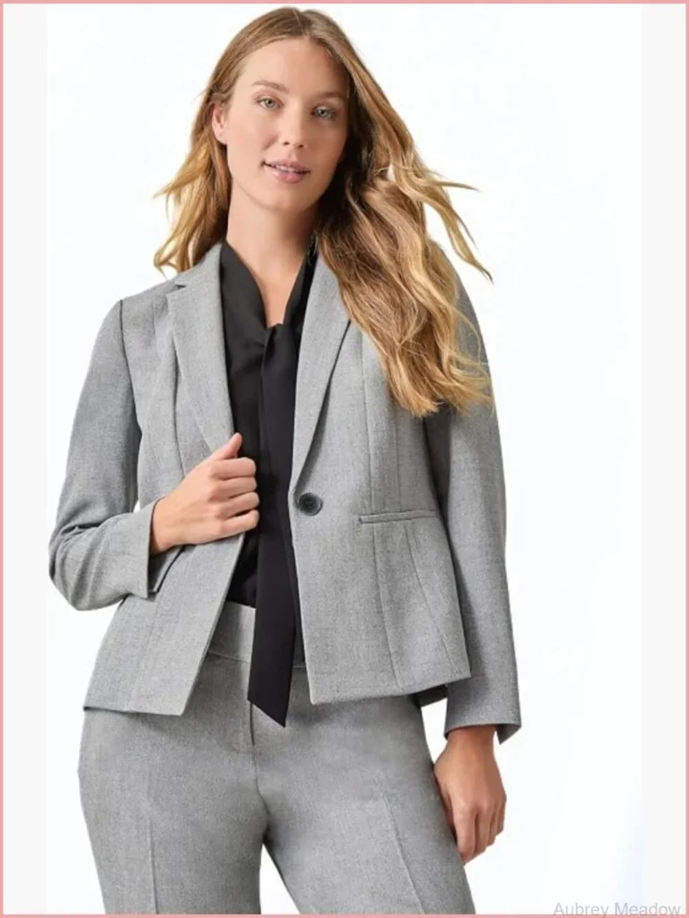 Petite Stretch Crepe One Button Blazer - Slim Fit Suit Jacket